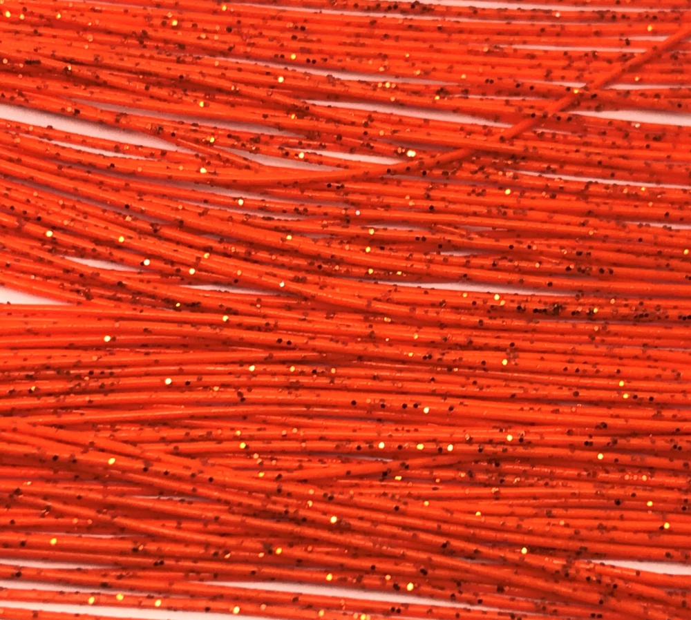 Veniard Silicone Micro Legs Pearl Flake Plain Fire Fluorescent Orange Fly Tying Materials